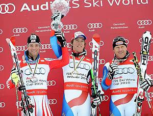 Weltcupsieger 2010 > Benjamin Raich, Carlo Janka, Didier Cuche