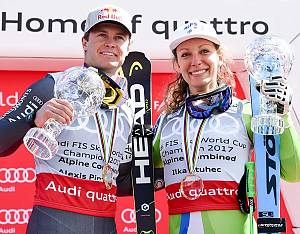 Weltcup Alpin Kombination Alexis Pinturault und Ilka Stuhec